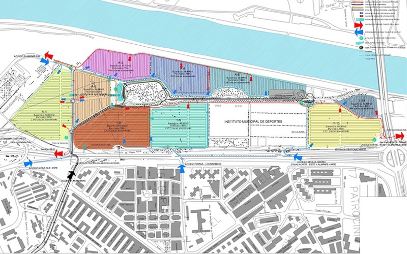 Plan de reorganización de aparcamientos públicos para la Feria de Sevilla. Estudio funcional e implantación. Sevilla