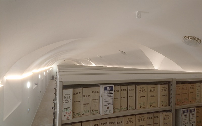 Sótano del Archivo Histórico del Palacio Arzobispal. Sevilla