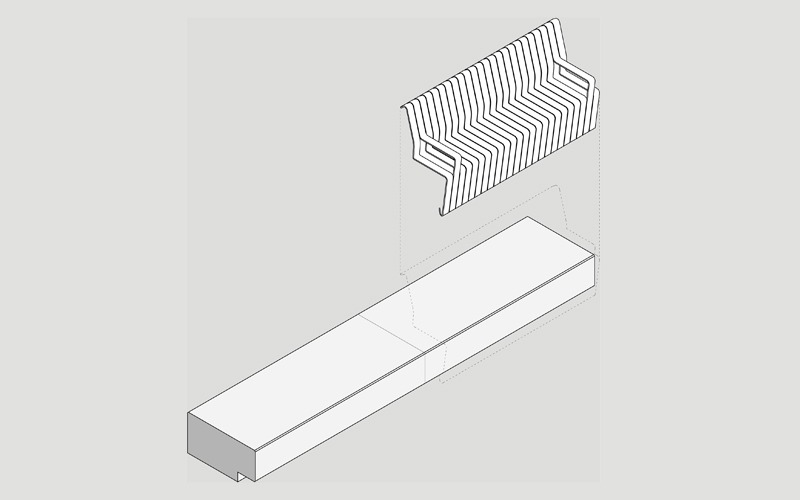 Banco Exterior en Museo de los Dólmenes. Antequera (Málaga)